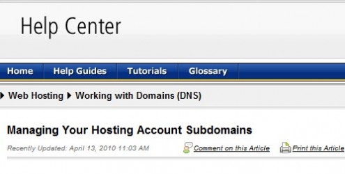 Manage subdomains